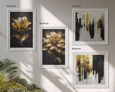 Set om 4 tavlor Snygga moderna blommor