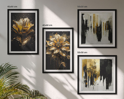 Set om 4 tavlor Snygga moderna blommor