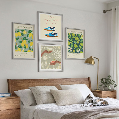 Tavelvägg med 4 tavlor Fruktmönster Italienska posters