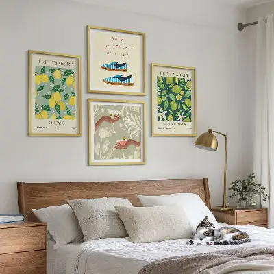Tavelvägg med fruktmotiv set med 4 italienska posters