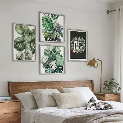 Tavelvägg Tropiska växter motiv med Plant Lady