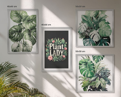 Tavelvägg ovanför soffa Tropiska växter Plant Lady