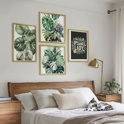 Tavelvägg ovanför soffa Tropiska växter Plant Lady