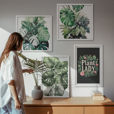 Tavelvägg ovanför soffa Tropiska växter Plant Lady