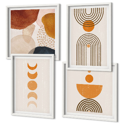 Set om 4 tavlor Boho minimalistiska dekorationer