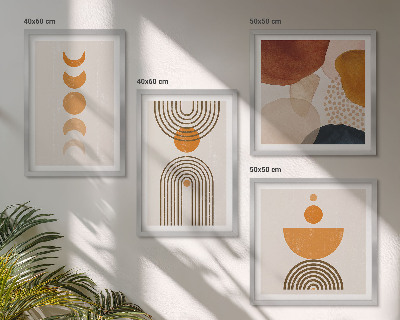 Set om 4 tavlor Boho minimalistiska dekorationer