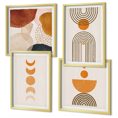 Set om 4 tavlor Boho minimalistiska dekorationer