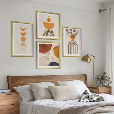Set om 4 tavlor Boho minimalistiska dekorationer