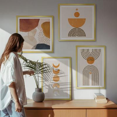 Set om 4 tavlor Boho minimalistiska dekorationer