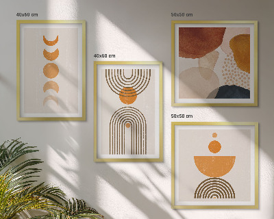 Set om 4 tavlor Boho minimalistiska dekorationer