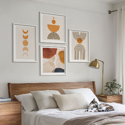 Set om 4 tavlor Boho minimalistiska dekorationer