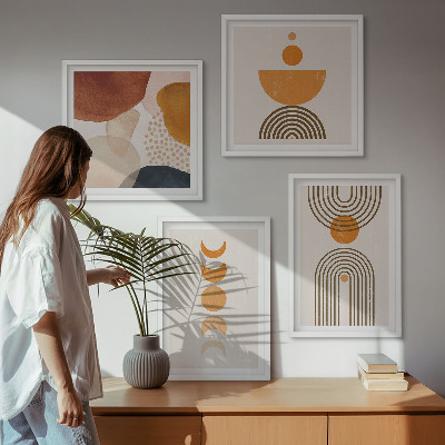 Set om 4 tavlor Boho minimalistiska dekorationer