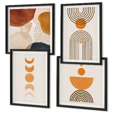 Set om 4 tavlor Boho minimalistiska dekorationer