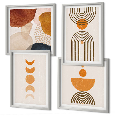 Set om 4 tavlor Boho minimalistiska dekorationer