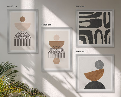 Set om 4 tavlor Abstrakt boho-design