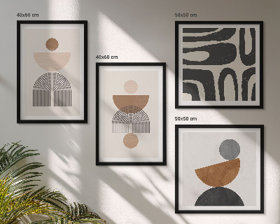 Set om 4 tavlor Abstrakt boho-design