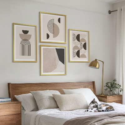 Set om 4 tavlor Abstrakta geometriska mönster