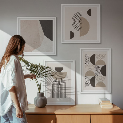 Set om 4 tavlor Abstrakta geometriska mönster