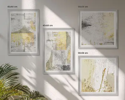 Abstrakta minimalistiska mönster set om 4 tavlor