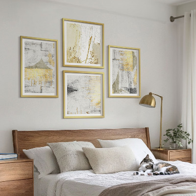 Set om 4 tavlor Abstrakta minimalistiska mönster