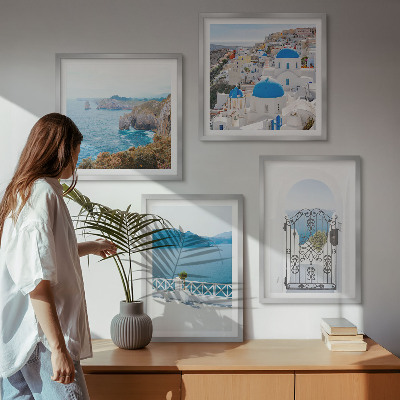 Set om 4 tavlor Greklands havsarkitektur