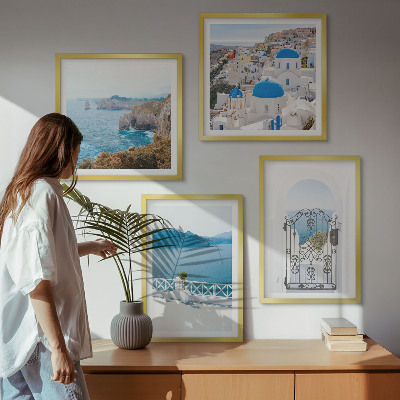 Set om 4 tavlor Greklands havsarkitektur