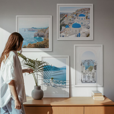 Set om 4 tavlor Greklands havsarkitektur