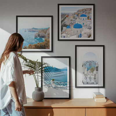 Set om 4 tavlor Greklands havsarkitektur