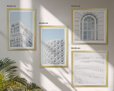 Set om 4 tavlor Modern arkitekturgeometri