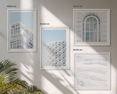 Set om 4 tavlor Modern arkitekturgeometri