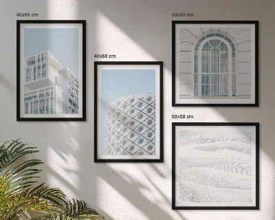Set om 4 tavlor Modern arkitekturgeometri