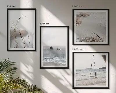 Vegetation vid vattnet på sommaren tavelvägg ovanför soffa