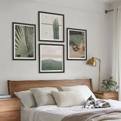 Tavlor med motiv av tropiska växter set om 4 stycken