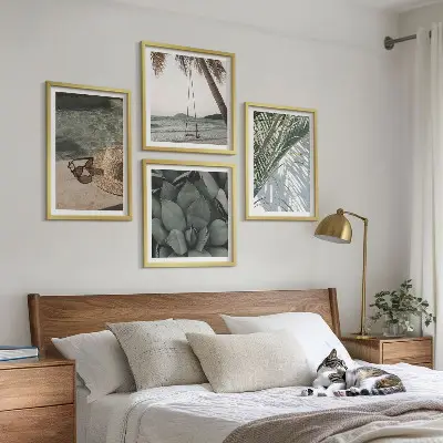 Tavelset Tropiska växter set om 4 stycken
