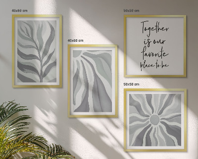 Tavelvägg ovanför soffa Illustrationer av blommiga pastellmönster
