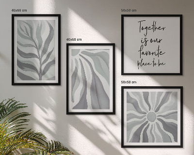 Tavelvägg ovanför soffa Illustrationer av blommiga pastellmönster