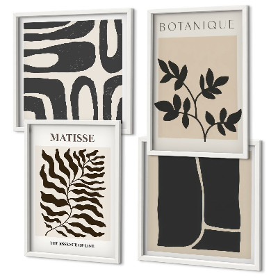 Tavelvägg ovanför soffa Minimalistiska växtposters