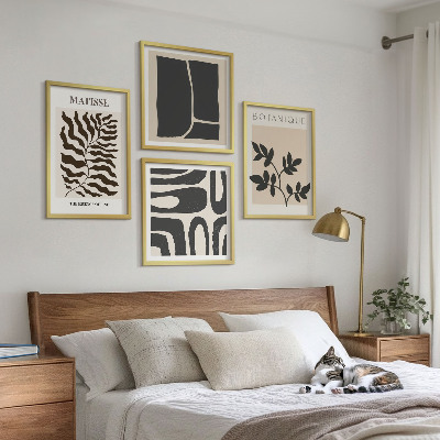 Tavelvägg ovanför soffa Minimalistiska växtposters