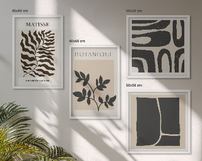 Tavelvägg ovanför soffa Minimalistiska växtposters