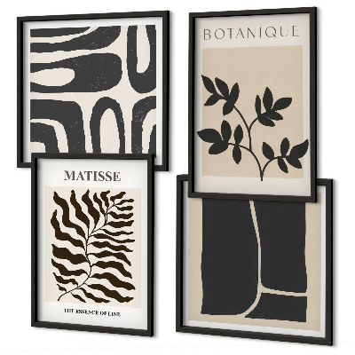 Tavelvägg ovanför soffa Minimalistiska växtposters