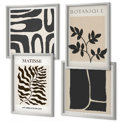 Tavelvägg ovanför soffa Minimalistiska växtposters