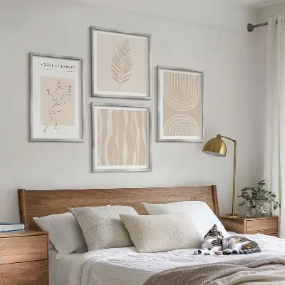 Abstrakta boho-dekorationer tavelvägg för soffa