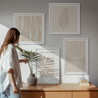Tavelvägg ovanför soffa Abstrakta boho-dekorationer