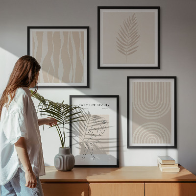 Tavelvägg ovanför soffa Abstrakta boho-dekorationer