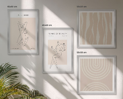 Set om 4 tavlor En samling minimalistiska former