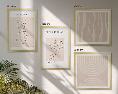 Set om 4 tavlor En samling minimalistiska former