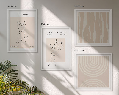 Set om 4 tavlor En samling minimalistiska former