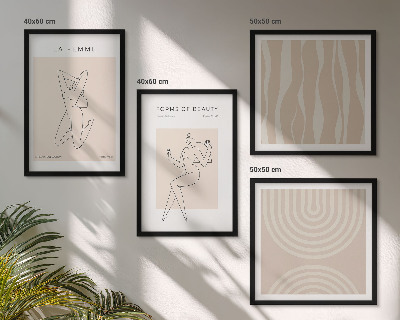 Set om 4 tavlor En samling minimalistiska former