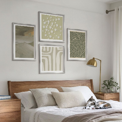 Tavelvägg ovanför soffa Abstrakta boho-mönster