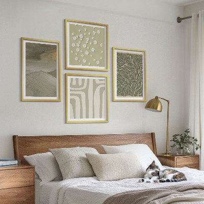 Tavelvägg ovanför soffa Abstrakta boho-mönster